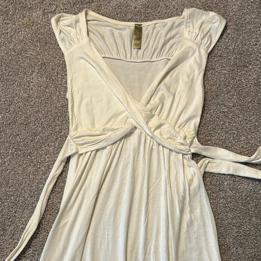 White/Cream Sleeveless Dress - Size S